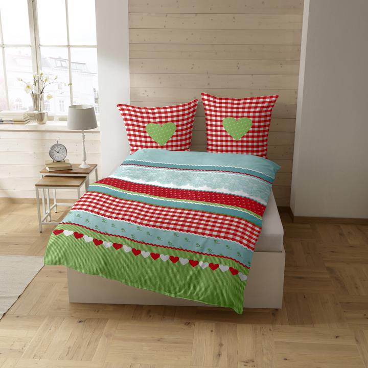 Produktbild Casatex Herz-Karo (Bettwäsche Set, 155 x 220 cm, 80 x 80 cm)