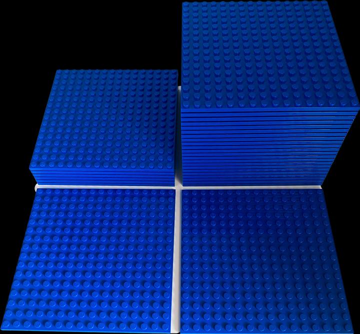 Image du produit LEGO 16x16 Building Plates Blue Plates - Buildable on Both Sides - Blue 91405 Quantité 16x (91405, LEGO Accessoires)