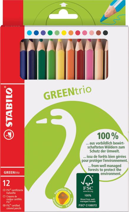 Produktbild STABILO GreenTrio (Mehrfarbig, 12 x)