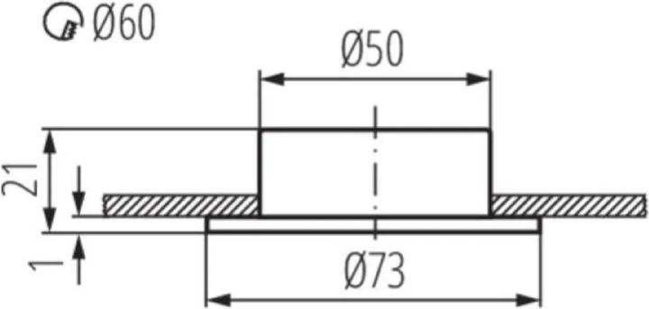 Actual product image Kanlux 815 GAVI CT-2116B-C/M Installation frame (G4)
