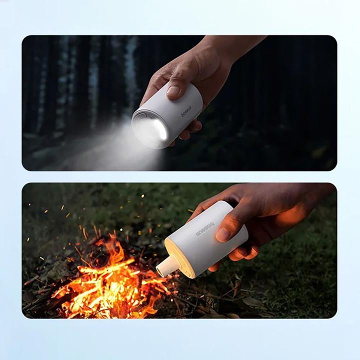 Actual product image Baseus PocketGo Pro Series Portable Air Pump Stellar White (Built-in display, Built-in microphone, Rechargeable battery)