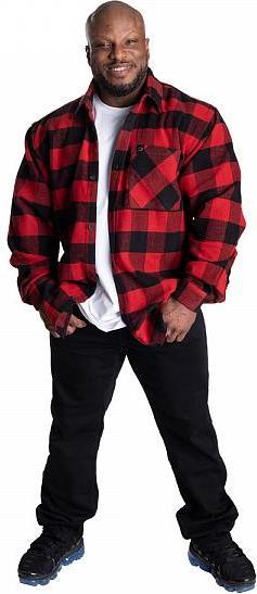 Gasp Heavy Flannel Shirt - Red/Black (M)