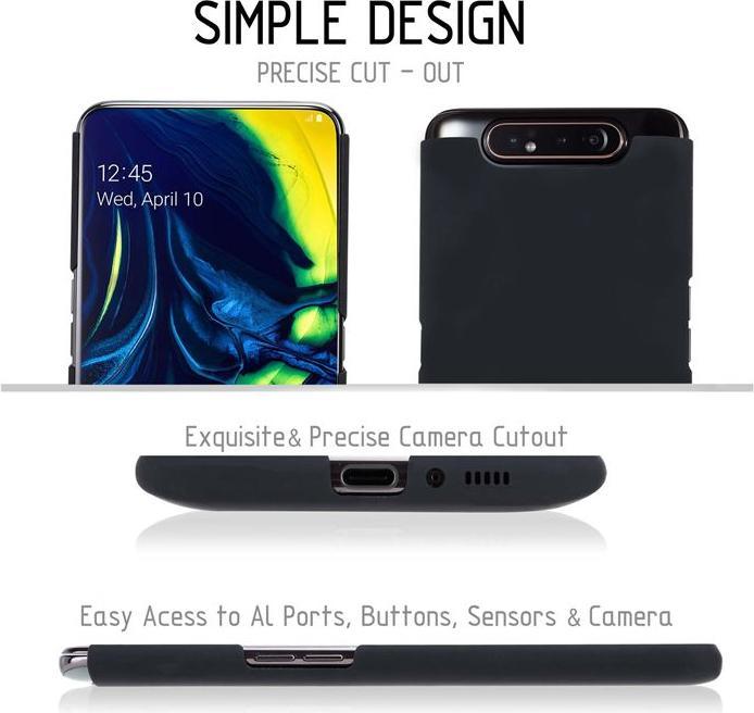 Productafbeelding Crong Gladde Skin Hoesje voor Samsung Galaxy A80/A90 (zwart) (Samsung Galaxy A80, Samsung Galaxy A90 5G)