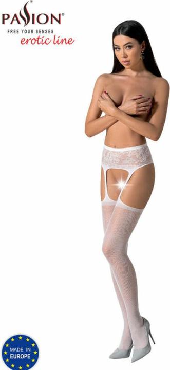 Produktbild Passion S028 Medias Con Liguero Blanco Talla Unica (One Size, Einzelpack)