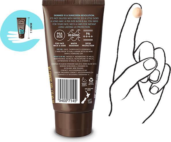 Produktbild Skinnies Sonnengel SPF 30 (Sonnengel, SPF 30, 35 ml, 42 g)