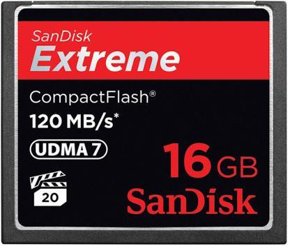 Actual product image SanDisk Extreme Compact Flash, 800x (16 GB, CF)