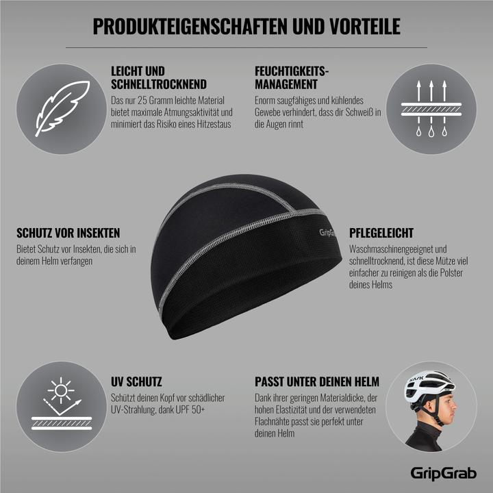Actual product image GripGrab Lightweight Summer Skull Cap (One size)