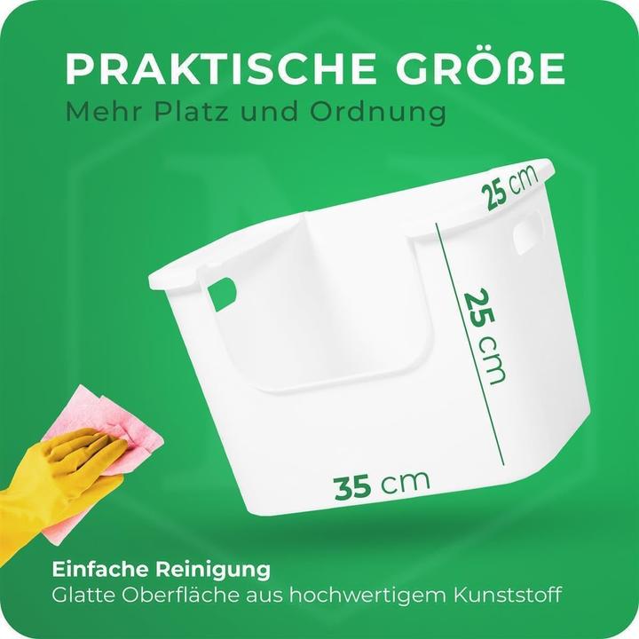 Produktbild Novaliv 3x Aufbewahrungsbox Bad Organizer Kleiderschrank Schubladen Ordnungssystem Weiss Wohnmobil Sc