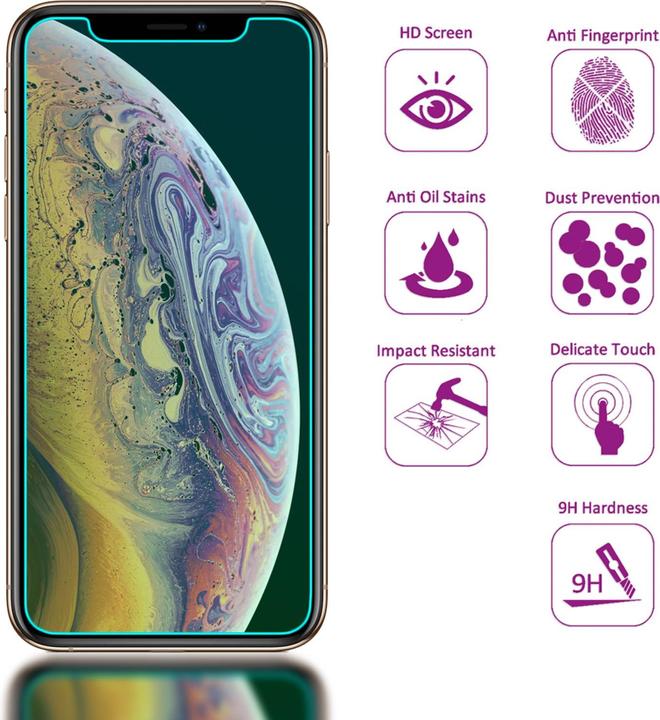 Produktbild Nalia (2-Pack) Schutzglas (2 Stück, Apple iPhone XS, Apple iPhone 11 Pro, Apple iPhone X)