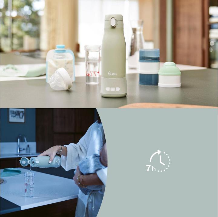 Image du produit Babymoov Chauffe-biberon nomade MOOV & FEED Sage green
