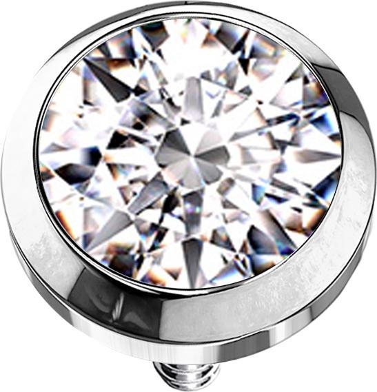Produktbild Star Piercing Dermal Anchor silber mit Kristall silber (ohne Messing, Chirurgenstahl 316L)
