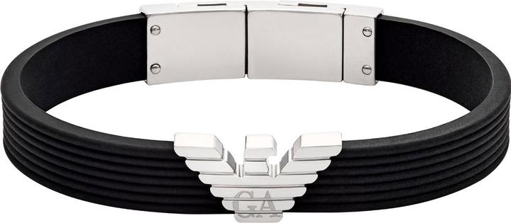 Emporio Armani Armband (18 cm, Silikon, Edelstahl)