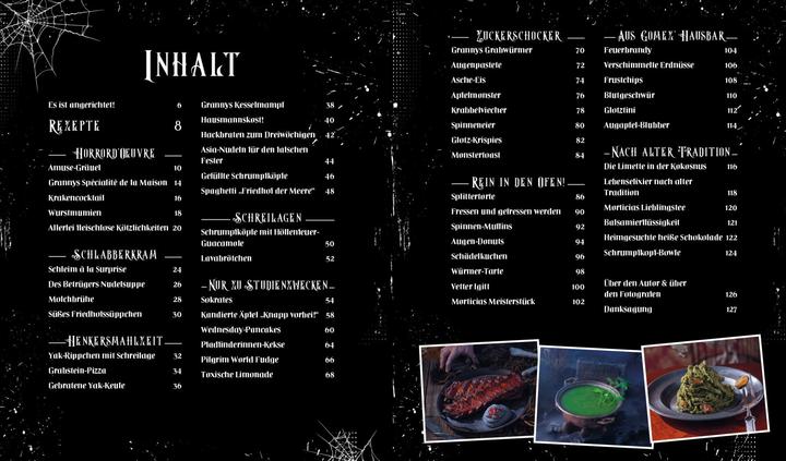 Produktbild Das inoffizielle Kochbuch für Wednesday-Fans (Deutsch, Tom, Grimm, 2023)