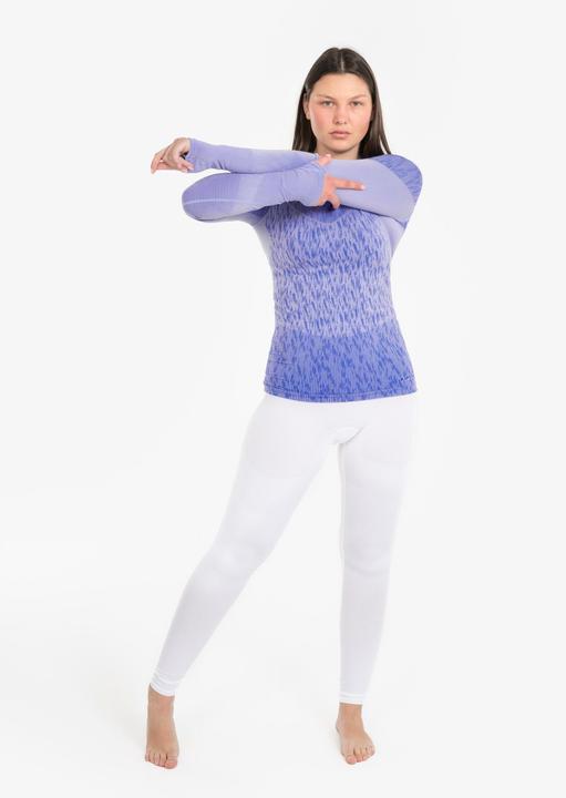 Actual product image Kipsta Women's/men's football functional shirt long sleeve - Keepdry grey/purple (L)
