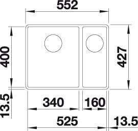 Immagine prodotto Blanco Subline 340/160-F (42.90 cm, 55.20 cm)
