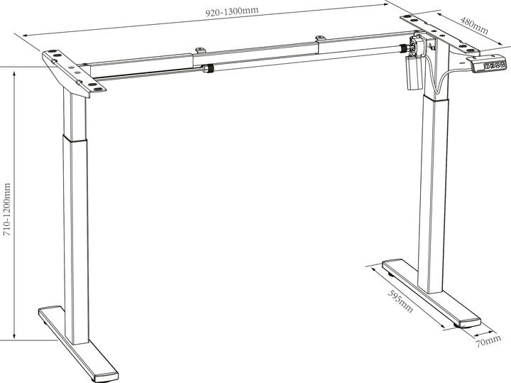 Actual product image VCM Desk adjustable Lona 110x80 si (110 x 80 x 120 cm)