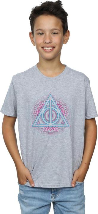 Actual product image Boys Neon Deathly Hallows T-Shirt (128)