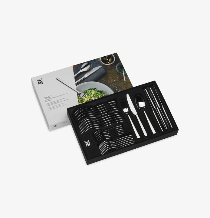 Produktbild WMF Besteck Besteckset 6 Personen Boston 30tlg Monobloc-Messer Edelstahl poliert (30 Stück, Besteck Set)
