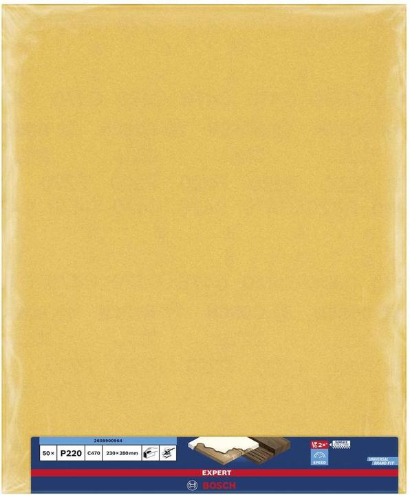 Actual product image Bosch Professional Zubehör EXPERT C470 Sandpaper for hand sanding, 230 x 280 mm, G 80 (80)