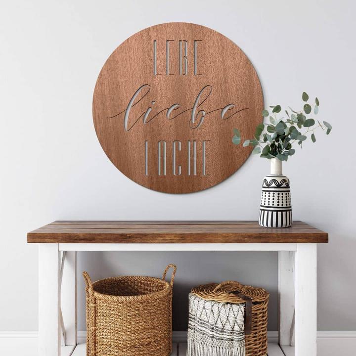 Produktbild Trenddeko Lebe Liebe Lache (60 x 60 cm, 30 x 30 cm, 50 x 50 cm, 40 x 40 cm)