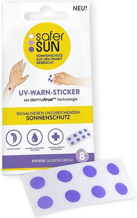 Actual product image SaferSun UV Warning Sticker EN 8 (Suntan cream, 500 g)