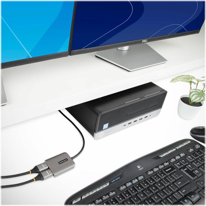 Produktbild StarTech com DP to Dual HDMI MST HUB - Dual HDMI 4K 60Hz - DisplayPort Multi Monitor Adapter with 1f (4.30 cm)