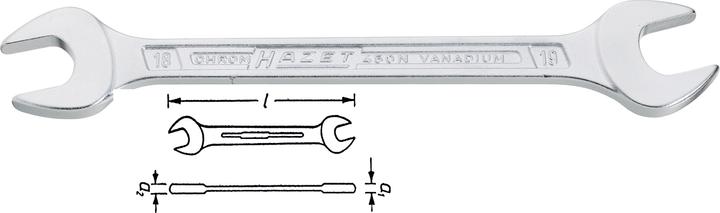 Produktbild HAZET Doppel-Maulschlüssel 450N-30X32 ∙ Aussen Sechskant Profil ∙ 30 x 32 mm (30 mm, 32 mm)