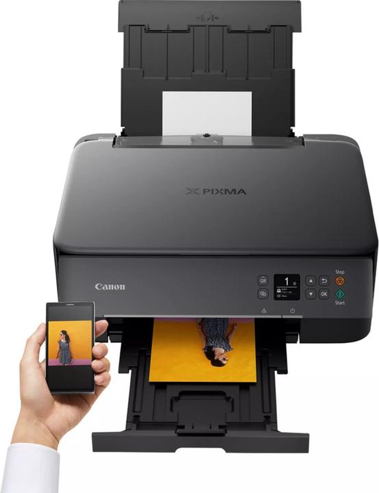 Actual product image Canon TS5350i BK EUR with paper (Colour)