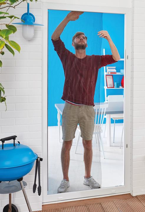Produktbild tesa Insektenschutz COMFORT für Fenster, mit Klettband, selbstklebend, ohne Bohren (170 x 180 cm)
