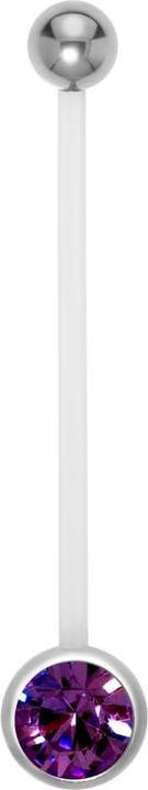 Actual product image Bijouteria Pregnancy-piercing (Stainless steel, Bioplastic, Crystal)