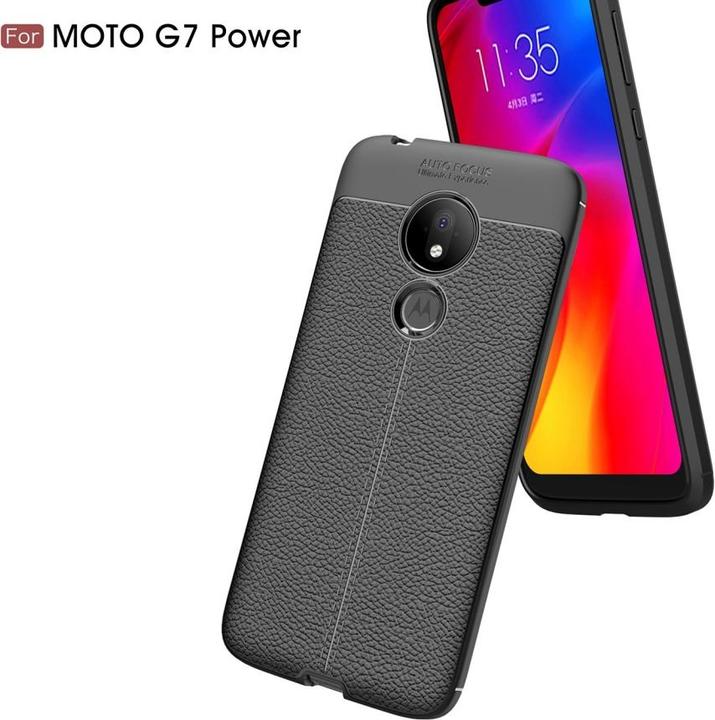 Produktbild Screenguard Motorola Moto G7 Power Hülle Leather Design TPU Cover (Motorola Moto G7 Power)