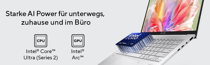 Actual product image ASUS Zenbook 14 (14", Intel Core Ultra 9 285H, 32 GB, 1000 GB, DE)