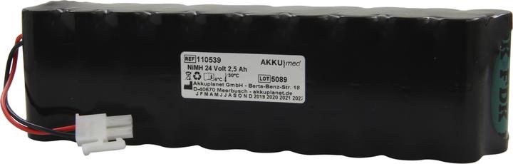 Produktbild XCell NiMH Akku passend für Hill Rom Lifter Liko/ MIR/ Viking M 24 Volt 2,5 Ah - 2 pol Stecker CE Konform (1 Stk., 2500 mAh, Akku)