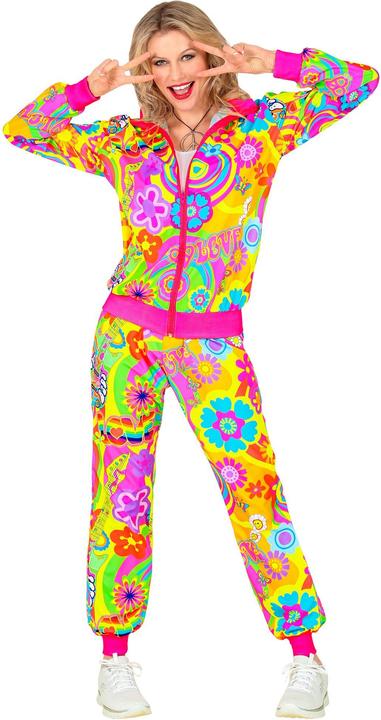 Actual product image Widmann 80s Neon Groovy Love Party Tracksuit Unisex (XL)