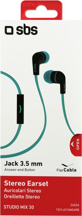 Immagine prodotto SBS Cuffie con cavo Stereo In-Ear Flat Studio Mix 30 (Cablato)