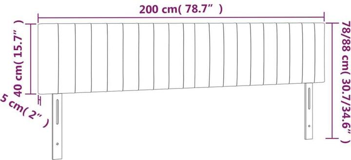 Produktbild VidaXL Aldridge (200 x 5 x 88 cm)