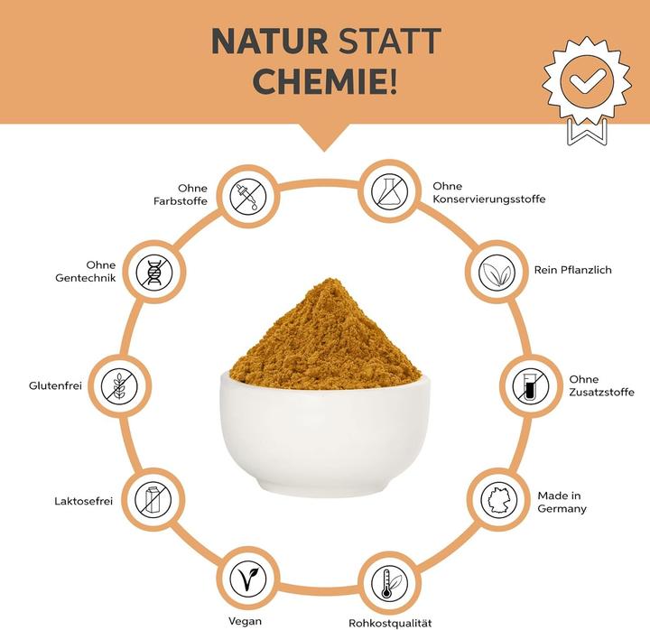 Produktbild Eltabia Bio Hagebuttenpulver | Hagebutten Pulver aus EU-Anbau in Premium Rohkost-Qualität (Pulver, 100 g)