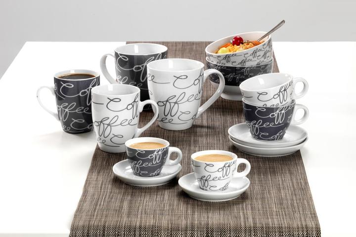 Produktbild Flirt by R&B Cappuccinotasse 'Cornello grey' mit Untere (180 ml, 4 x)