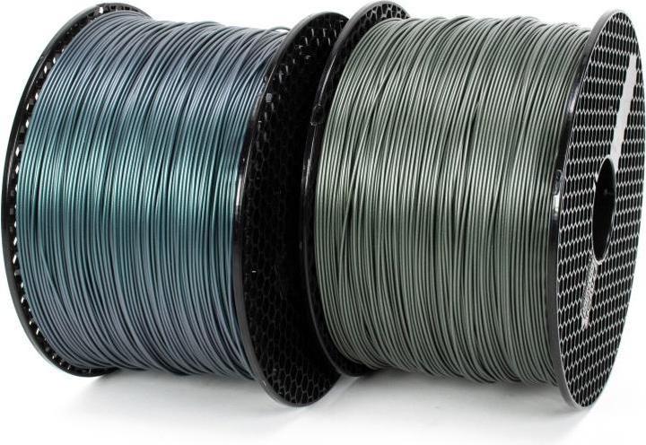 Image du produit Prusa Prusament PLA recyclé 2kg (PLA, 1.75 mm, 2000 g, Vert, Gris, Noir)