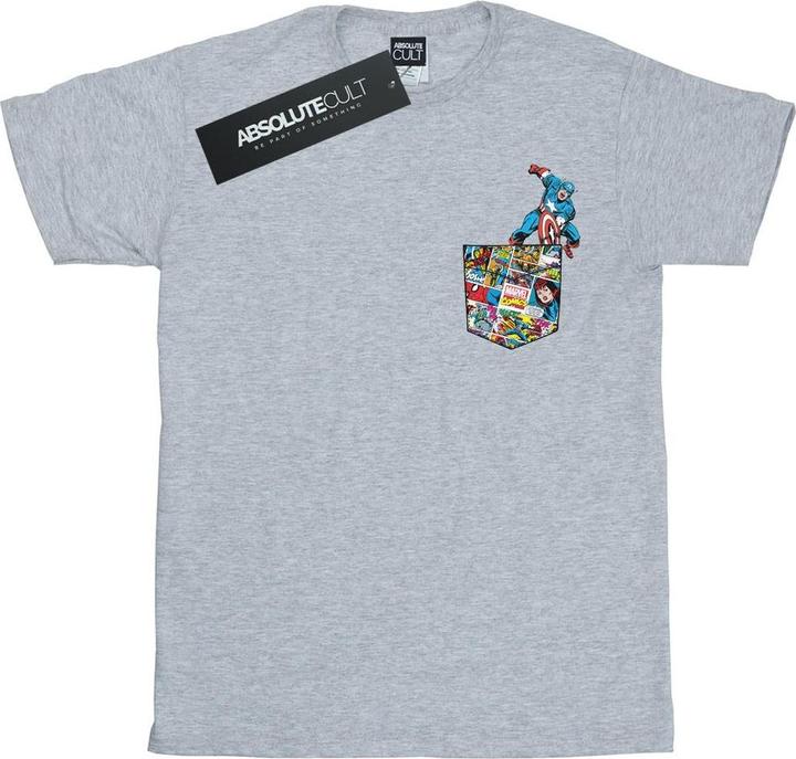 Captain America Faux Pocket TShirt (S)