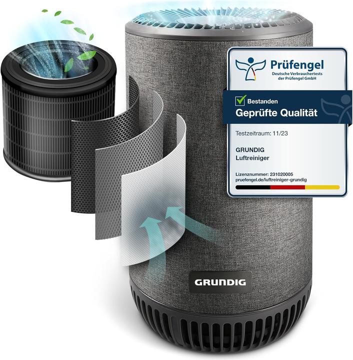 Produktbild Grundig Luftreiniger mit HEPA- und Aktivkohlefilter (49 m²)