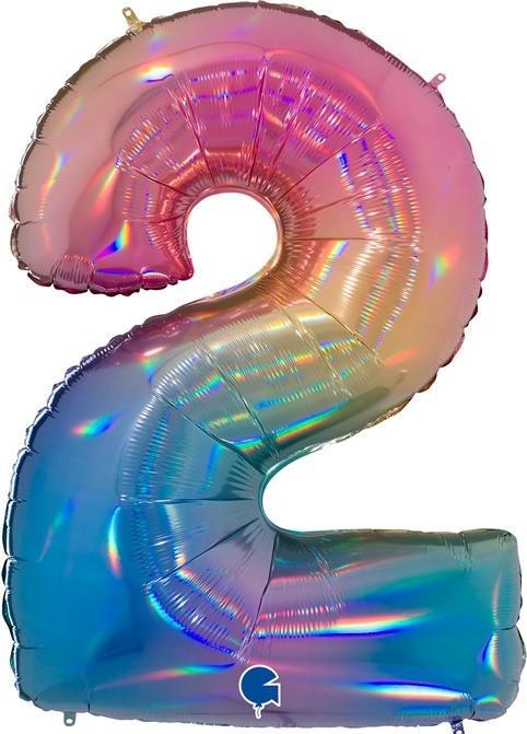 Produktbild Karaloon Folienballon Zahl 2 102cm (1 x)