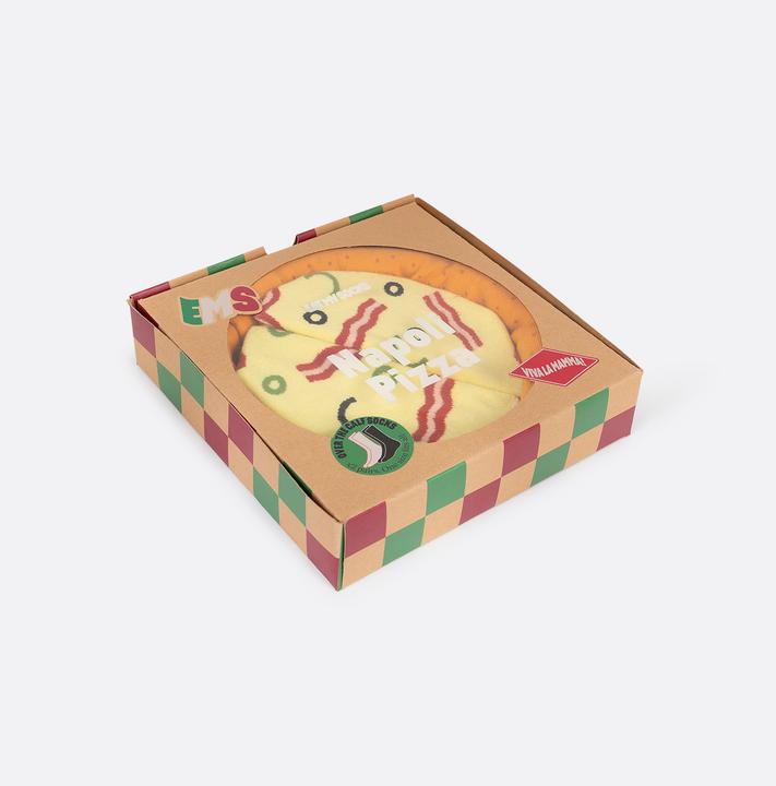 Image du produit Eat My Socks Chaussettes Napoli Pizza Socken, pizza complet (lot de 2, Taille unique)