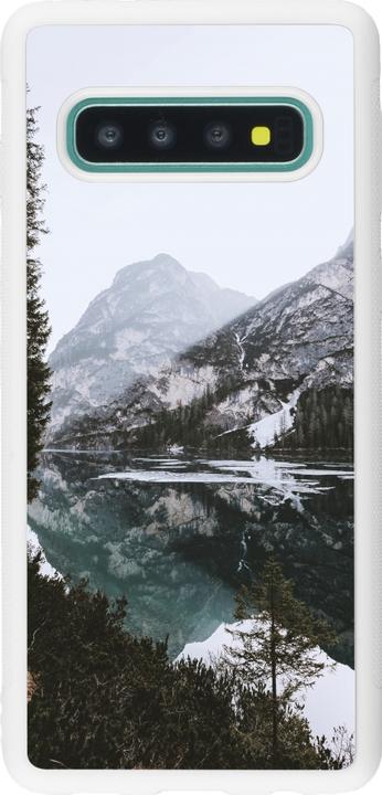 Actual product image PhoneLook Cover silicone white winter 22 snowy mountain and lake (Samsung Galaxy S10+)