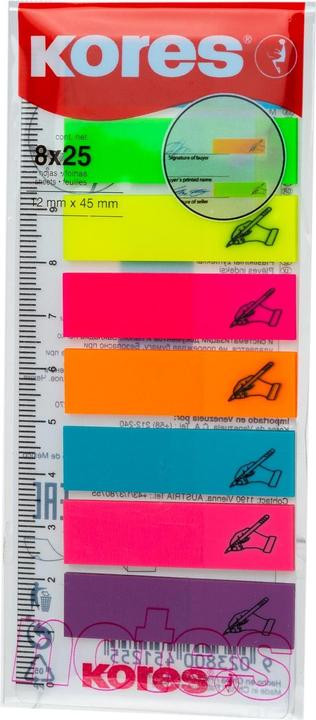 Actual product image Kores Foil index strips with "Sign here (12 x 45 mm)