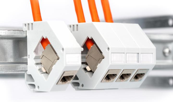 Immagine prodotto Digitus Alloggiamenti Keystone Gper installazione delle guide, IP20 (Supporto per modulo Keystone)