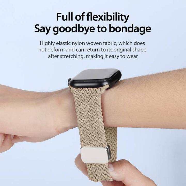 Actual product image Dux Ducis Mixture Pro Strap Apple Watch 42mm/44mm/45mm/49mm - Beige (42 mm, 44 mm, 45 mm, 49 mm, Nylon)