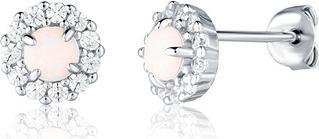 Produktbild JVD Sparkling Silver Earrings With Artificial Opal