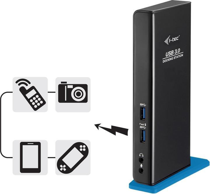i-tec USB 3.0 Dual Full HD Dock (USB-B, 2 Ports)