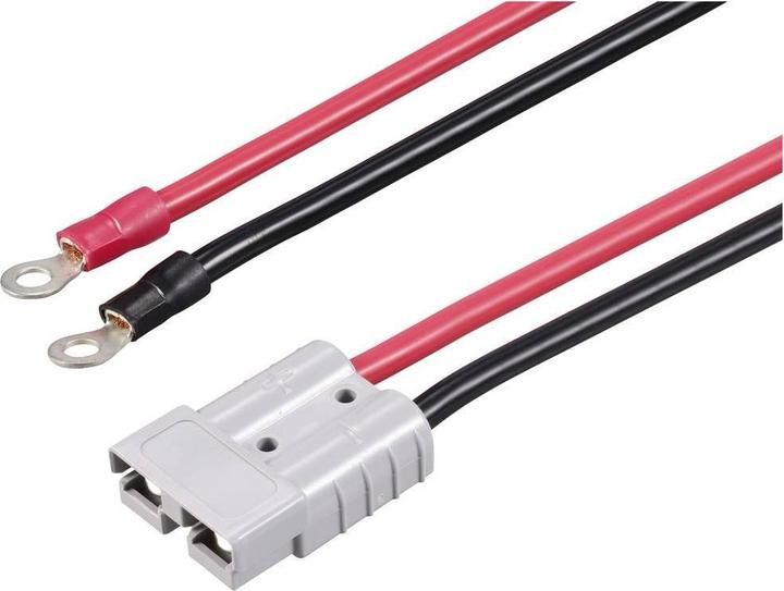Actual product image Tru Components Hochstrom Batteriesteckverbinder auf M6-Ringöse TC-12195688 Schwarz, Rot TRU CO